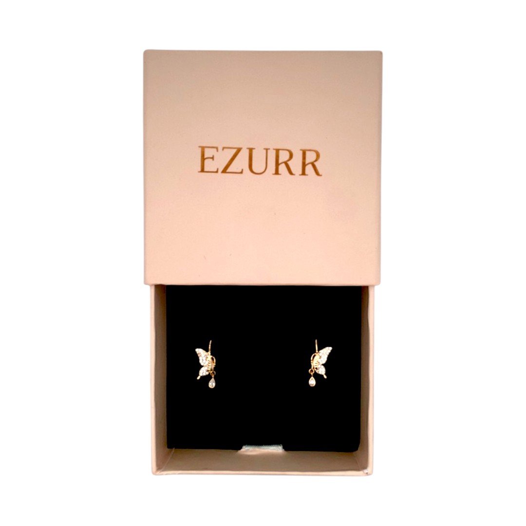 Fairy Wings Earrings (Pure Silver) - Gold